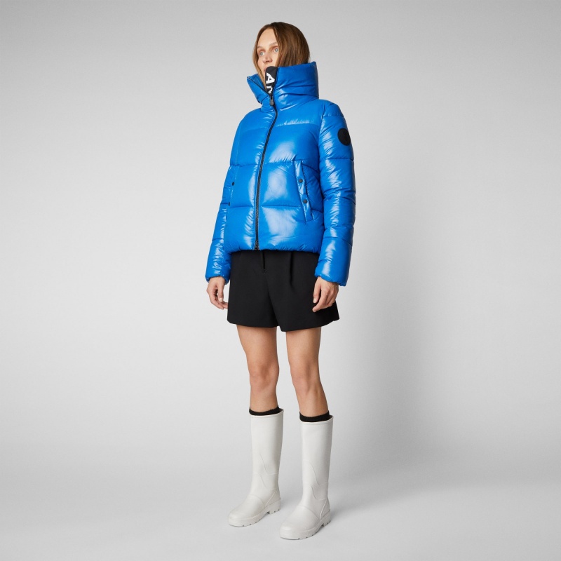 Save The Duck Isla Puffer Jacket Azules | TLOSK4190
