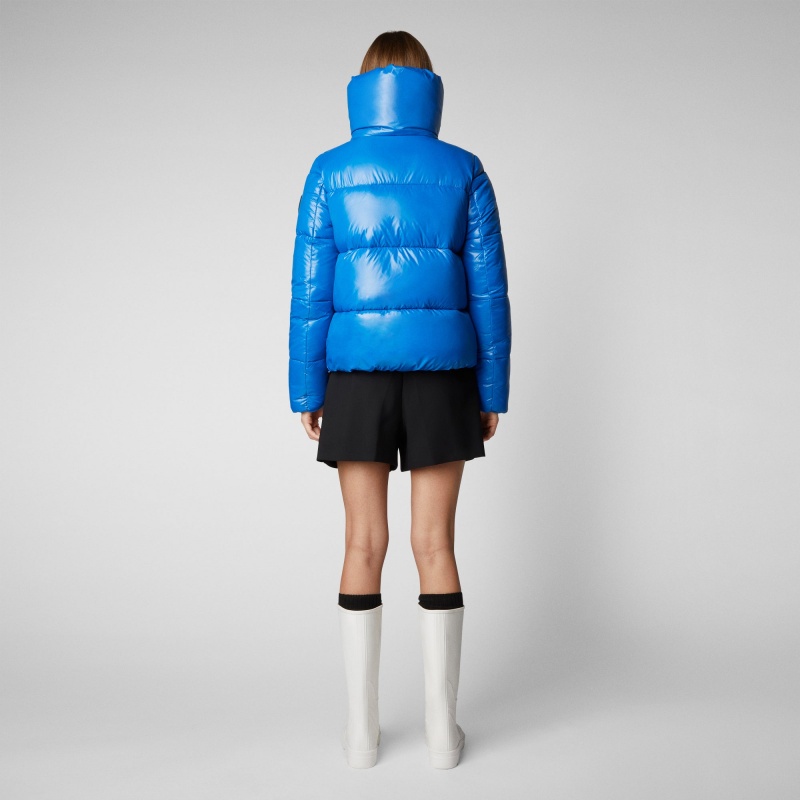 Save The Duck Isla Puffer Jacket Azules | TLOSK4190