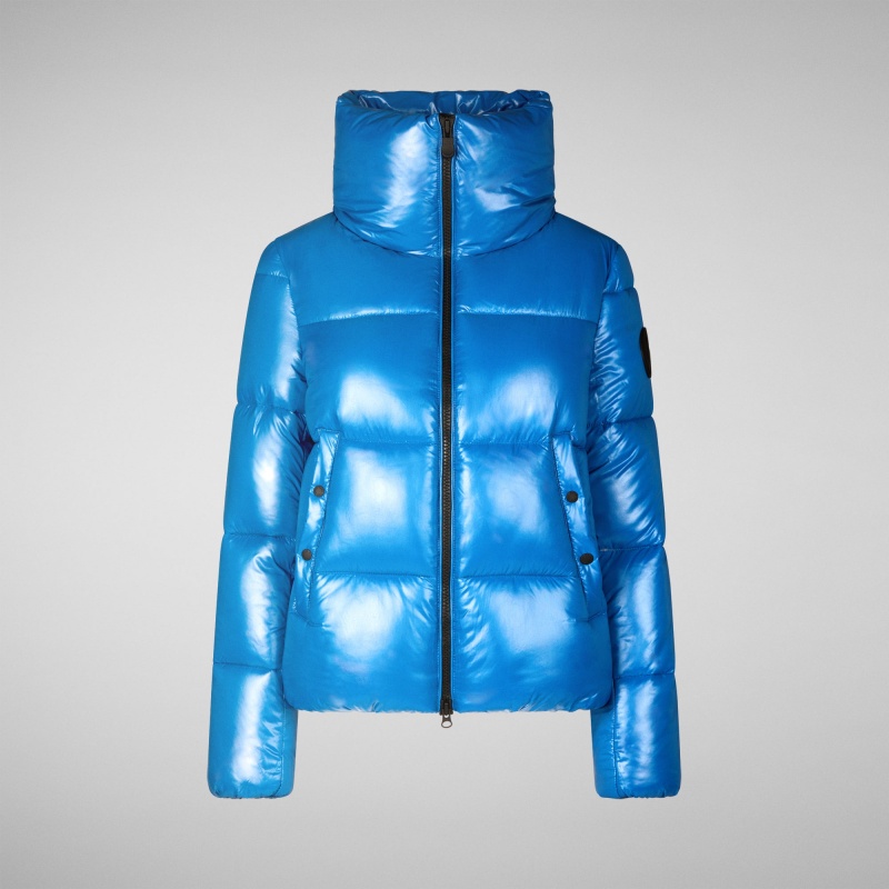Save The Duck Isla Puffer Jacket Azules | TLOSK4190