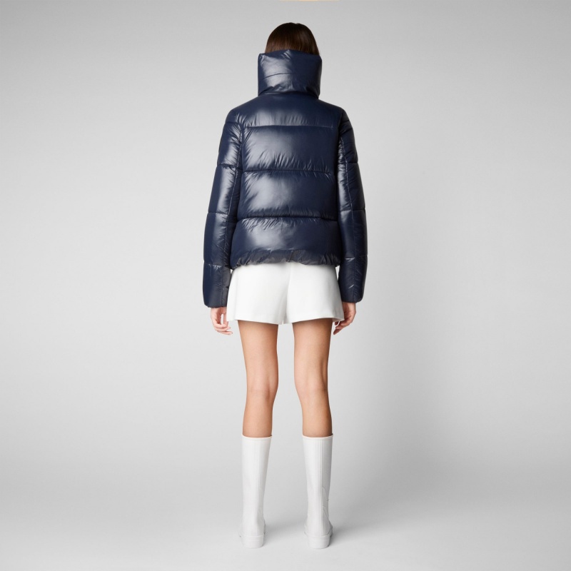 Save The Duck Isla Puffer Jacket Azules Negras | NKEQR1874
