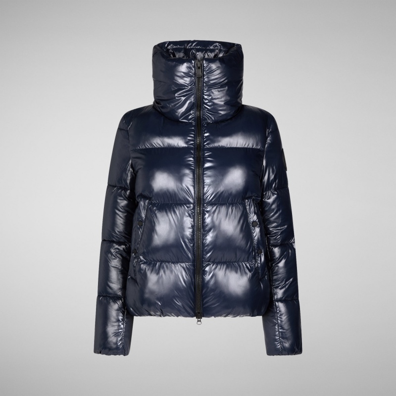 Save The Duck Isla Puffer Jacket Azules Negras | NKEQR1874