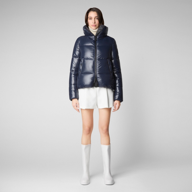Save The Duck Isla Puffer Jacket Azules Negras | NKEQR1874