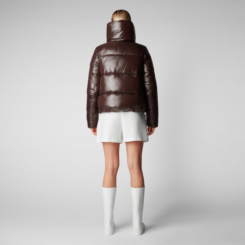 Save The Duck Isla Puffer Jacket Marrones Negras | OHUZA7540