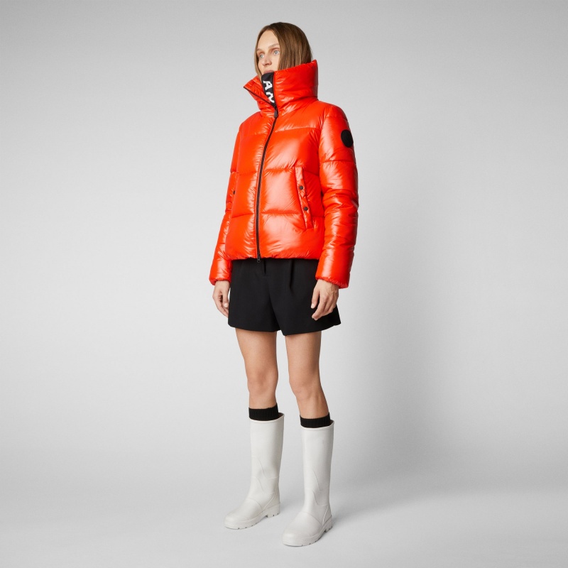Save The Duck Isla Puffer Jacket Rojas | KBVPH7198
