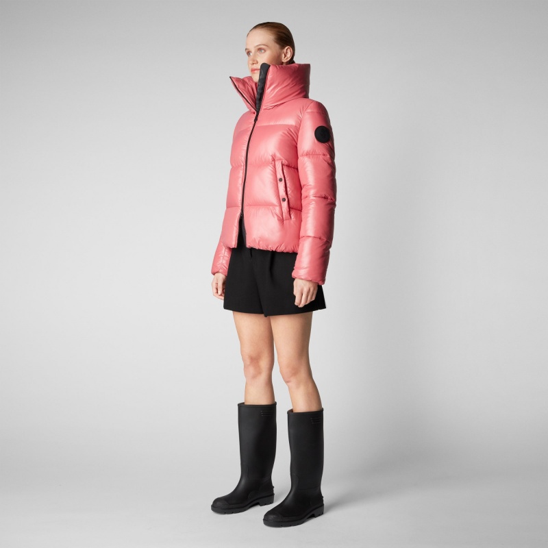 Save The Duck Isla Puffer Jacket Rosas | UBRQT4125