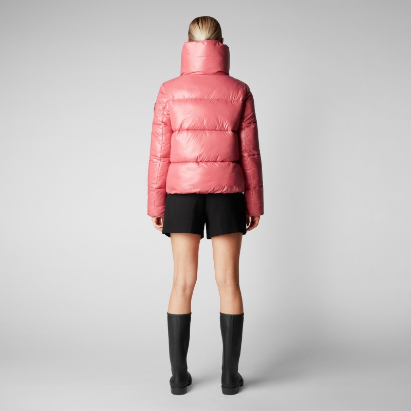 Save The Duck Isla Puffer Jacket Rosas | UBRQT4125
