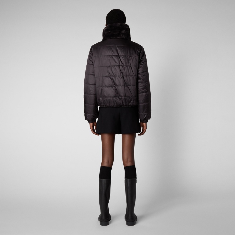 Save The Duck Jeon Reversible Faux Fur Jacket Marrones Negras | OLRDH6231