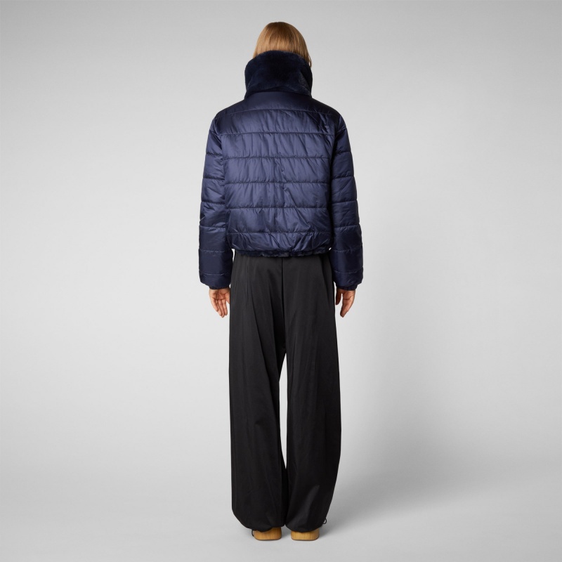 Save The Duck Jeon Reversible Faux Fur Jacket Azules Negras | LCETO1972