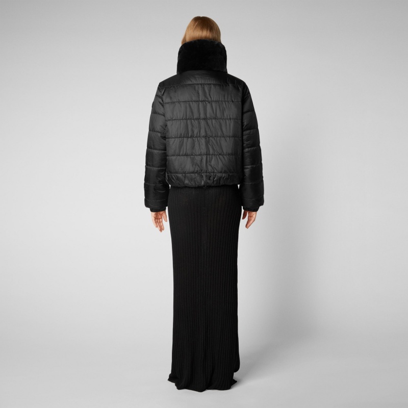 Save The Duck Jeon Reversible Faux Fur Jacket Negras | BDRZS9058