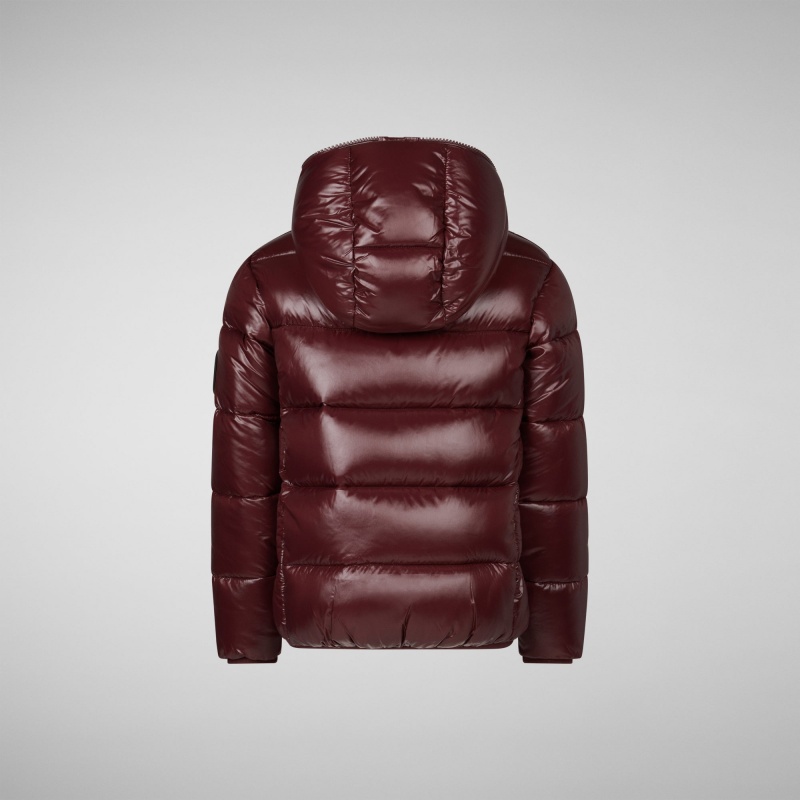 Save The Duck Kate Encapuchado Puffer Jacket Burdeos Negras | MLHGS6395