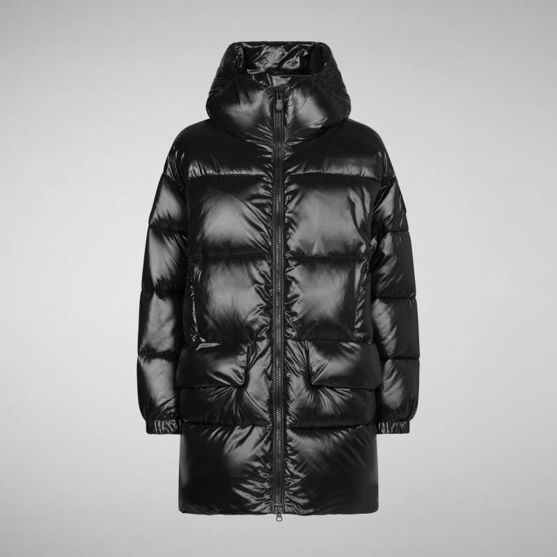 Save The Duck Kesha Encapuchado Puffer Coat Negras | QLXOA7085