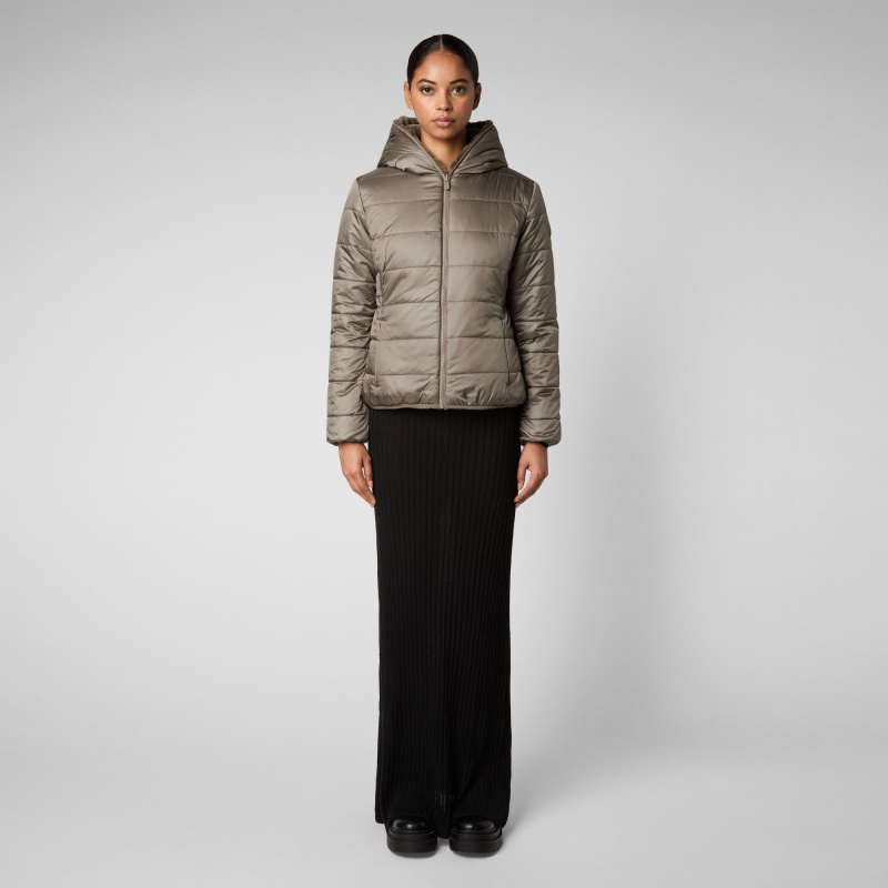Save The Duck Laila Reversible Encapuchado Jacket Gris | OVZQI3507