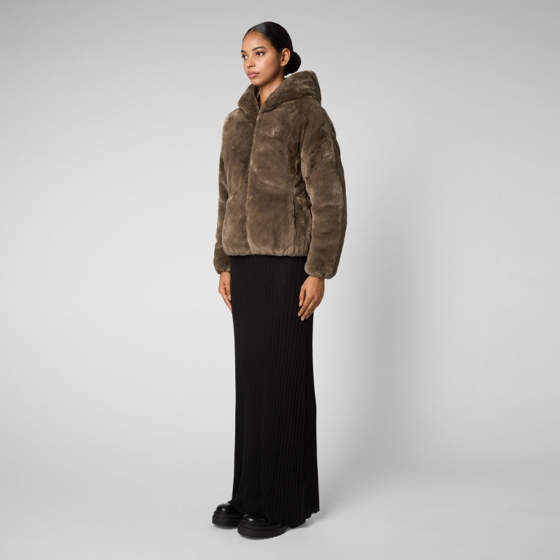 Save The Duck Laila Reversible Encapuchado Jacket Gris | OVZQI3507