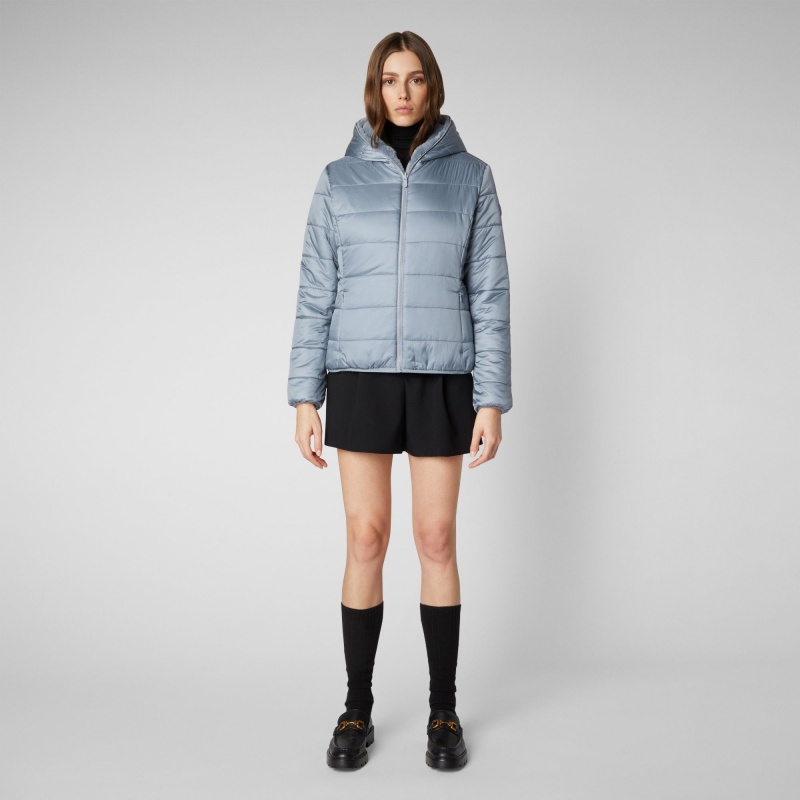 Save The Duck Laila Reversible Encapuchado Jacket Azules | DXOEN2018