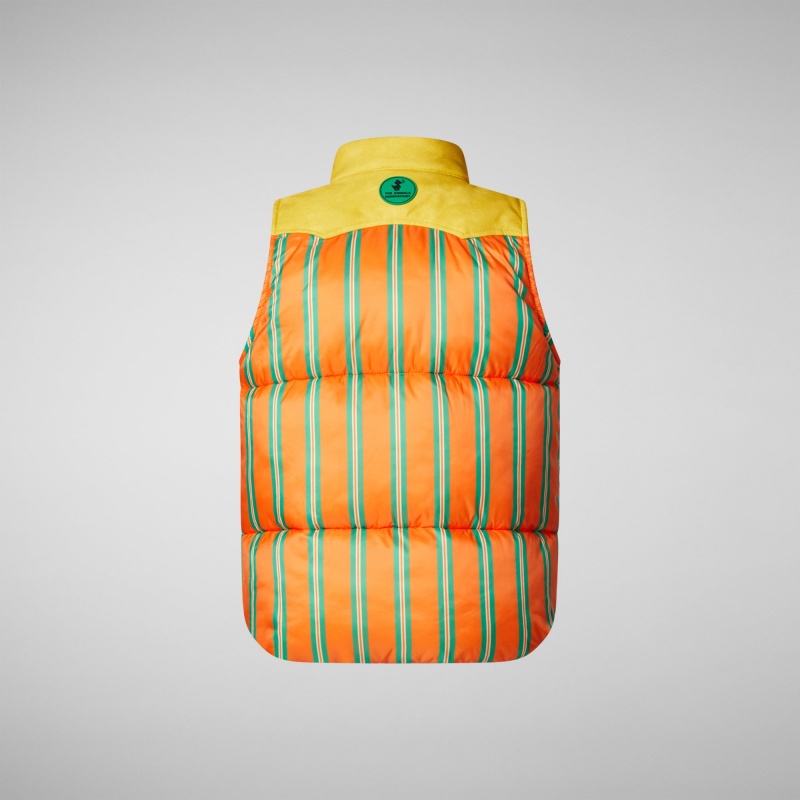 Save The Duck Lemur Puffer Vest Naranjas | EPTSO2608