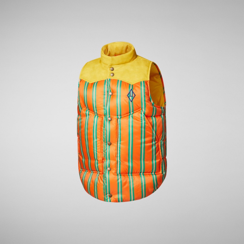 Save The Duck Lemur Puffer Vest Naranjas | EPTSO2608