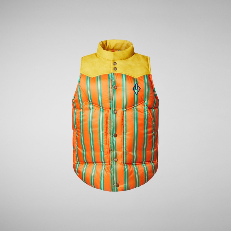 Save The Duck Lemur Puffer Vest Naranjas | EPTSO2608