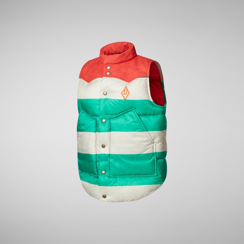 Save The Duck Lemur Puffer Vest Verde | YLOUB0789