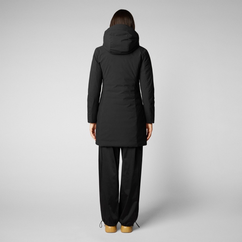 Save The Duck Leyla Encapuchado Coat Negras | ZTFPK6528