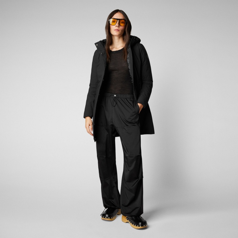 Save The Duck Leyla Encapuchado Coat Negras | ZTFPK6528