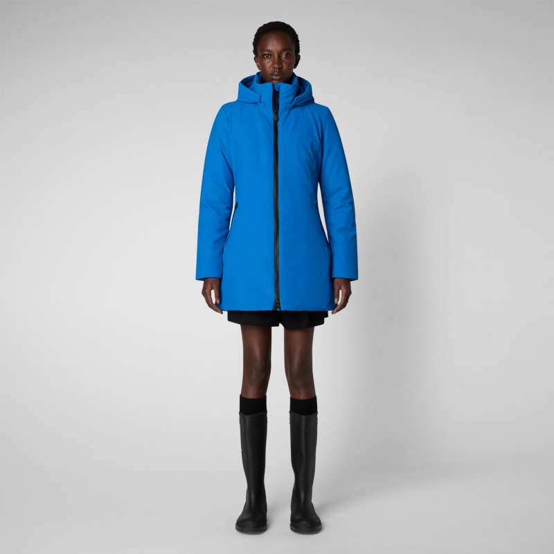 Save The Duck Lila Encapuchado Jacket Azules | OHUXI1437