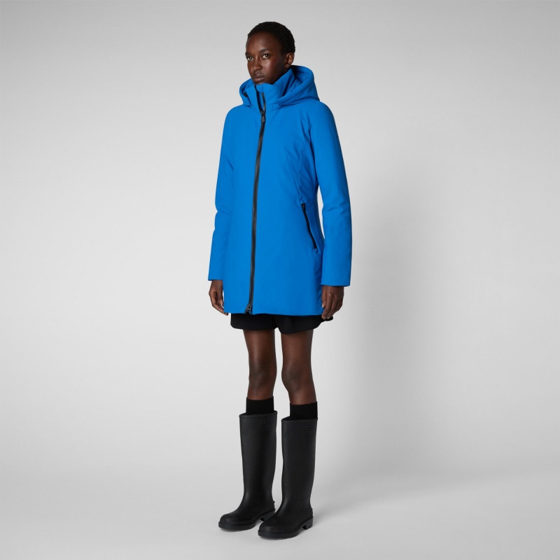 Save The Duck Lila Encapuchado Jacket Azules | OHUXI1437