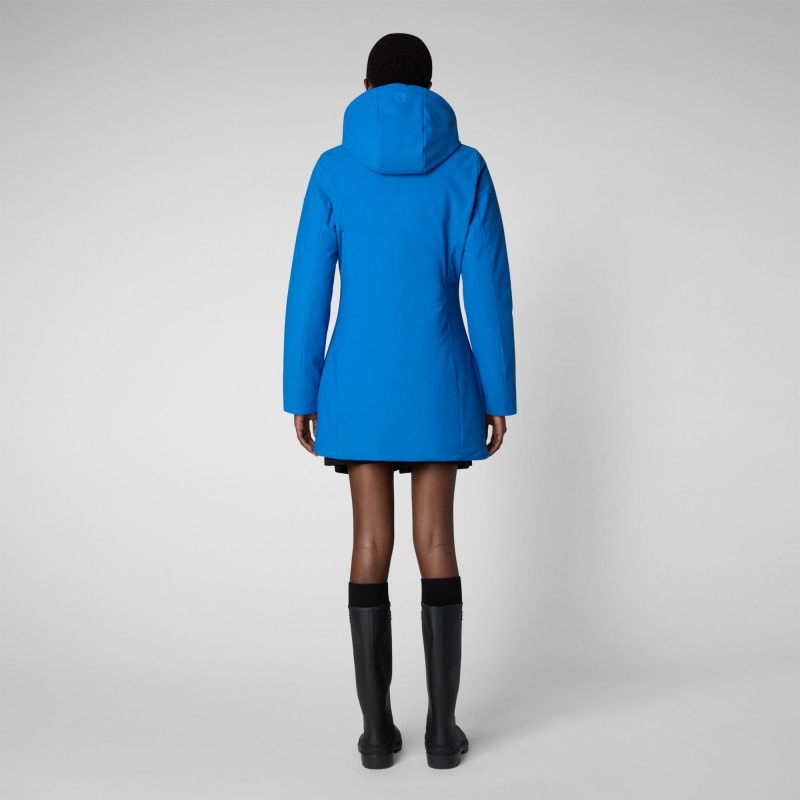 Save The Duck Lila Encapuchado Jacket Azules | OHUXI1437