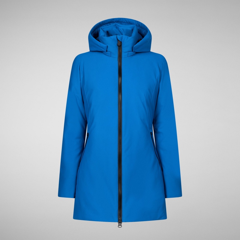 Save The Duck Lila Encapuchado Jacket Azules | OHUXI1437