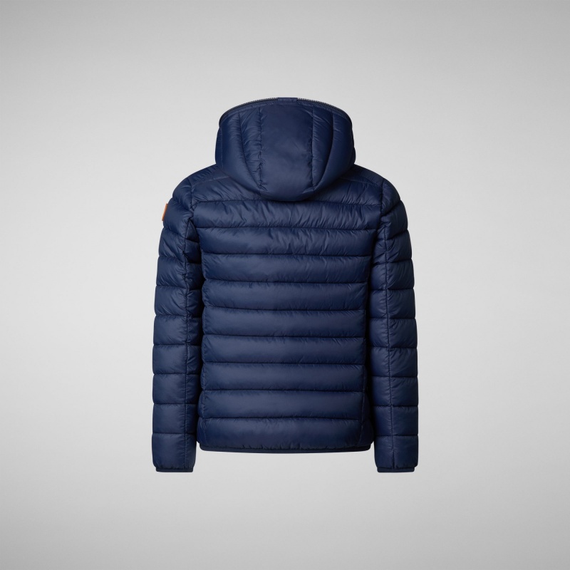 Save The Duck Lily Encapuchado Puffer Jacket Azul Marino Azules | CYJXQ8640
