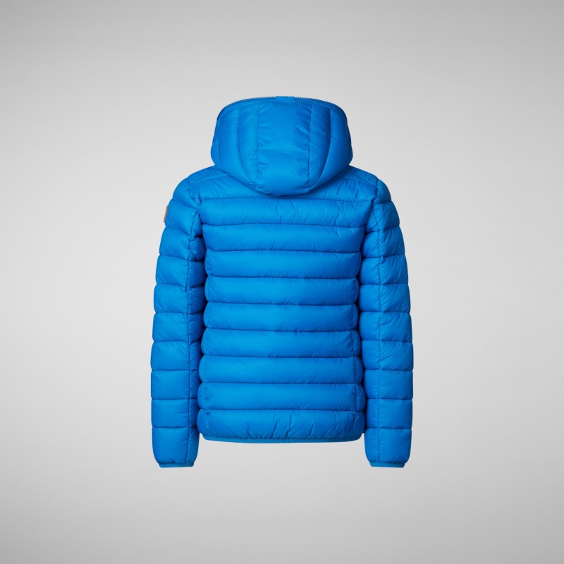 Save The Duck Lily Encapuchado Puffer Jacket Azules | GIYMO0541