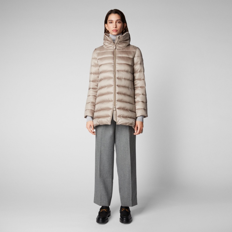 Save The Duck Lydia Puffer Coat Gris | LSVMI4670