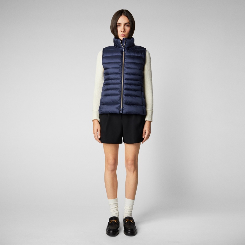 Save The Duck Lynn Puffer Vest Azules Negras | KSCEB1397