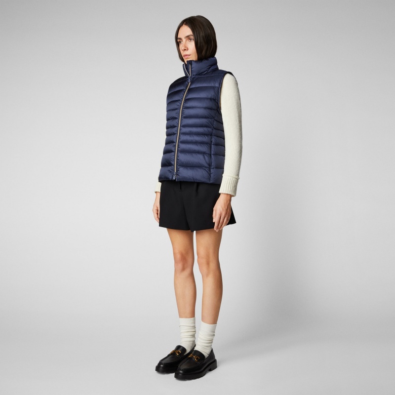 Save The Duck Lynn Puffer Vest Azules Negras | KSCEB1397