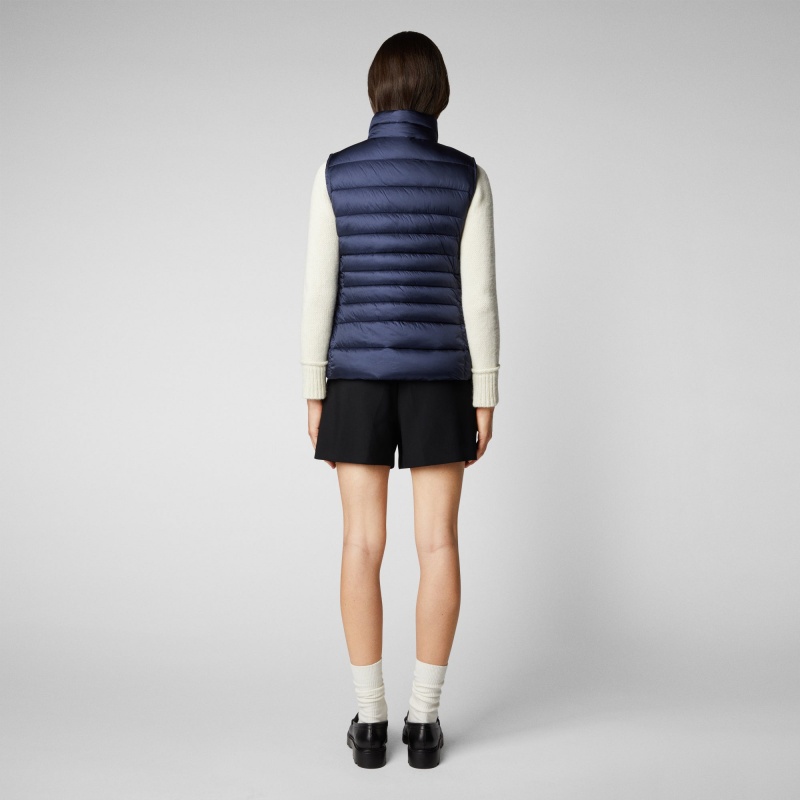 Save The Duck Lynn Puffer Vest Azules Negras | KSCEB1397