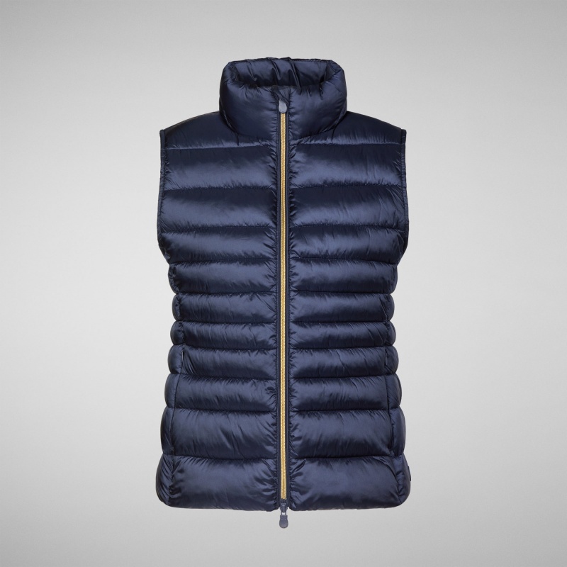 Save The Duck Lynn Puffer Vest Azules Negras | KSCEB1397