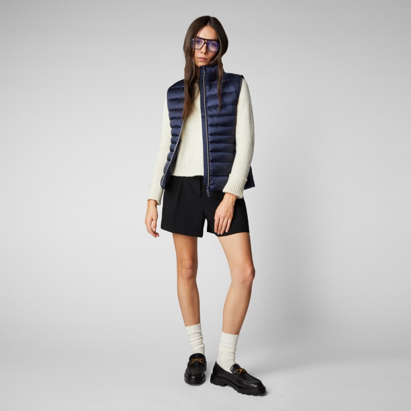 Save The Duck Lynn Puffer Vest Azules Negras | KSCEB1397