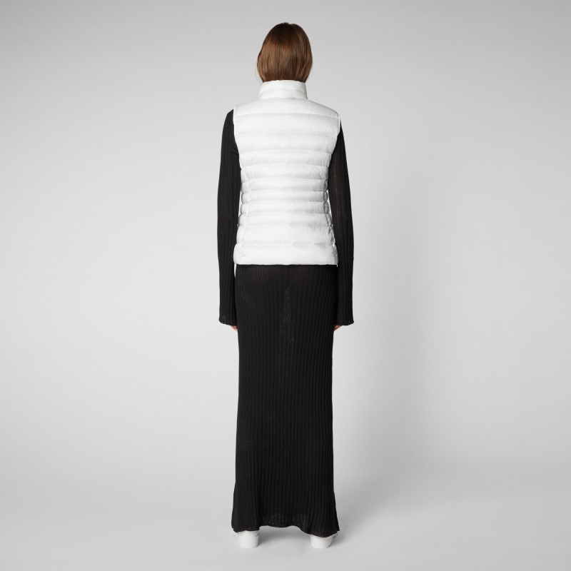 Save The Duck Lynn Puffer Vest Blancas | GOWLE7861