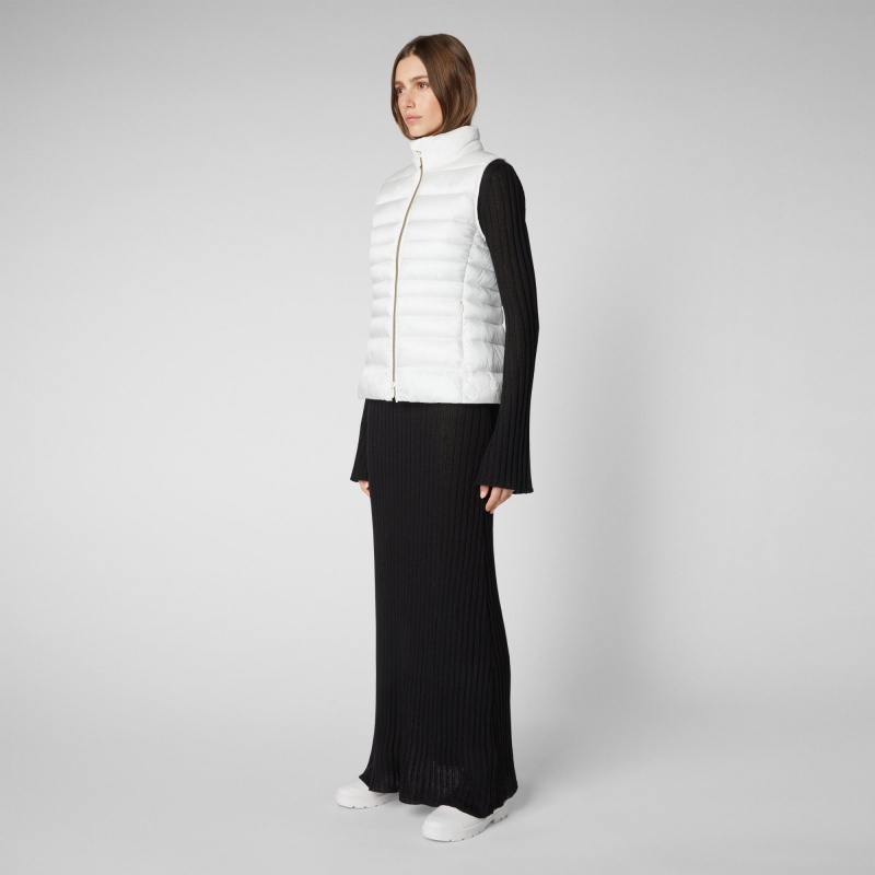 Save The Duck Lynn Puffer Vest Blancas | GOWLE7861