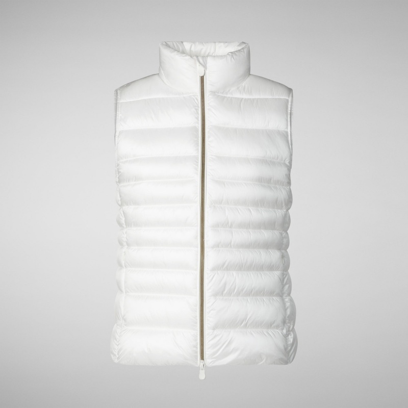 Save The Duck Lynn Puffer Vest Blancas | GOWLE7861