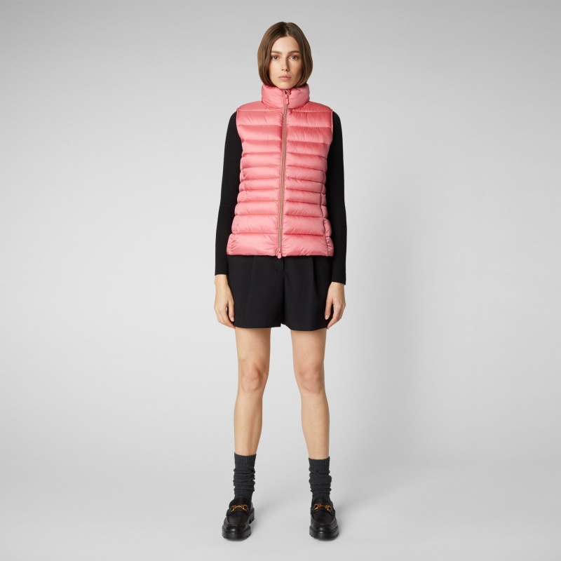 Save The Duck Lynn Puffer Vest Rosas | YXKED1940