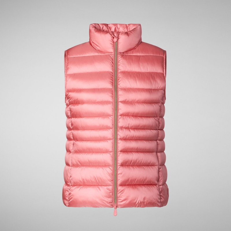Save The Duck Lynn Puffer Vest Rosas | YXKED1940