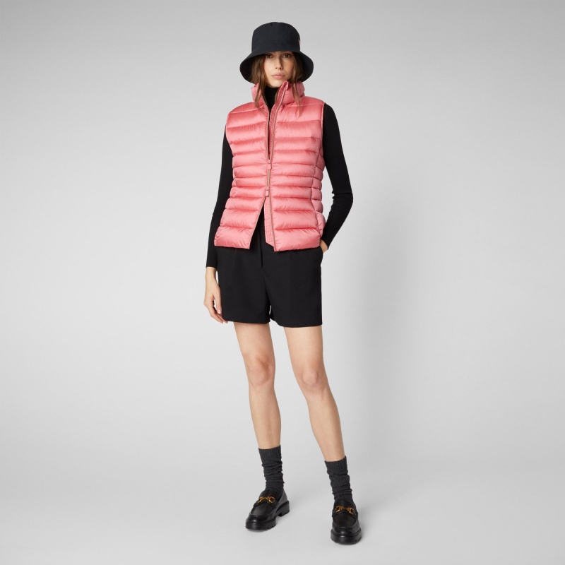 Save The Duck Lynn Puffer Vest Rosas | YXKED1940