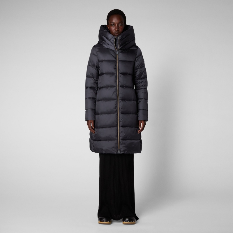 Save The Duck Lysa Encapuchado Puffer Coat Gris | PQWMJ4821