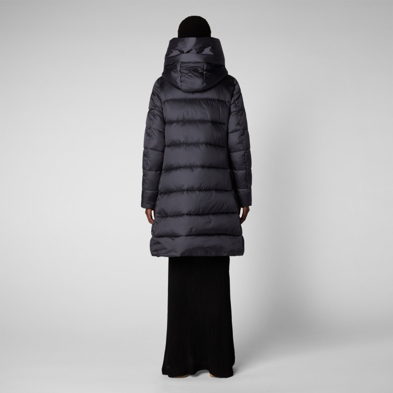 Save The Duck Lysa Encapuchado Puffer Coat Gris | PQWMJ4821