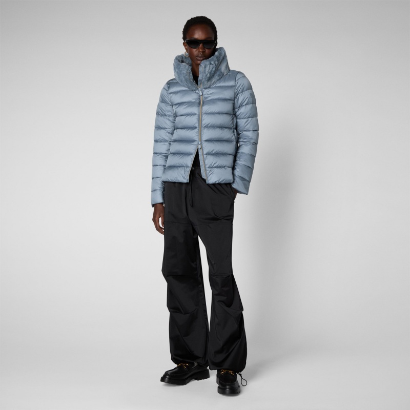 Save The Duck Mei Puffer Jacket Azules | BFYQP2135