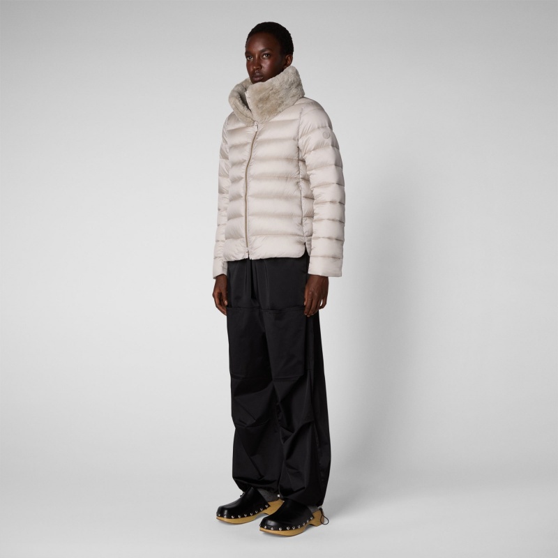 Save The Duck Mei Puffer Jacket Beige | SXYGI2037