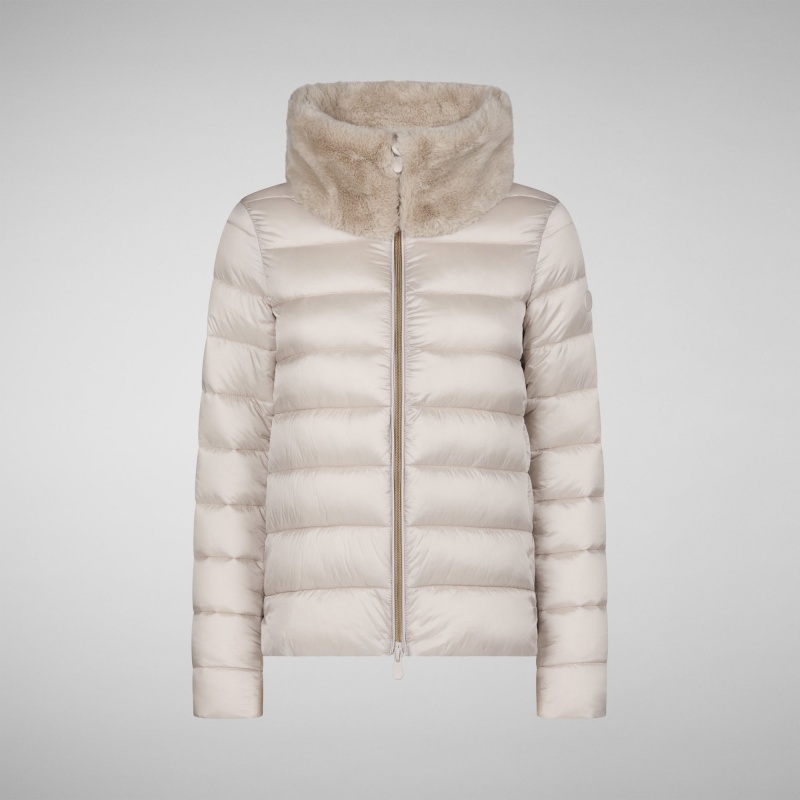 Save The Duck Mei Puffer Jacket Beige | SXYGI2037