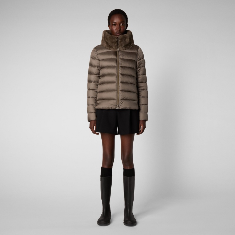 Save The Duck Mei Puffer Jacket Gris | JSGRT3064