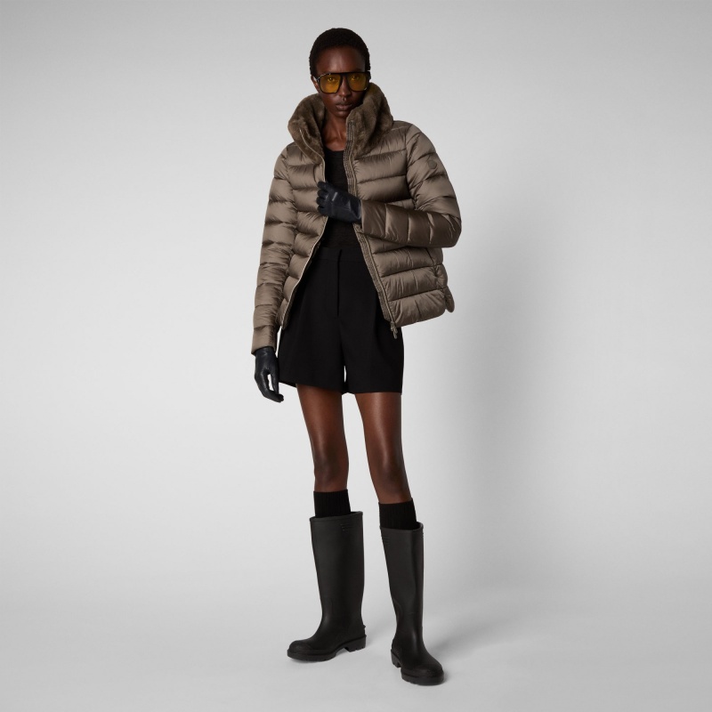 Save The Duck Mei Puffer Jacket Gris | JSGRT3064