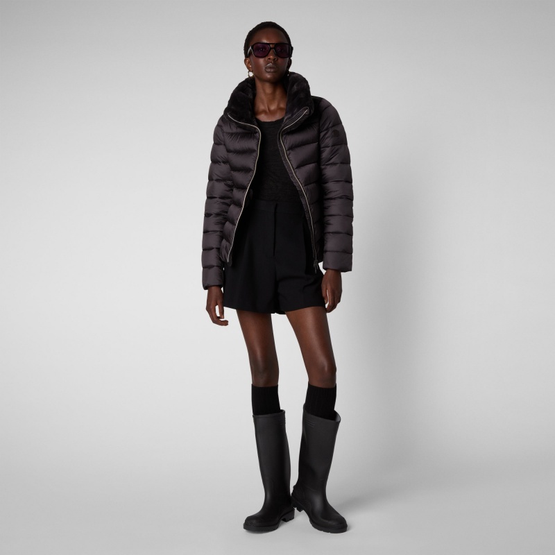 Save The Duck Mei Puffer Jacket Marrones Negras | XEUDI2380